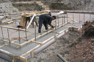Fab-Form Fastfoot Prevents Concrete Damage, Fabric Formwork for concrete footings and pad edging in MA